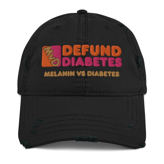 POLYIBIC Defund Diabetes Distressed Dad Hat