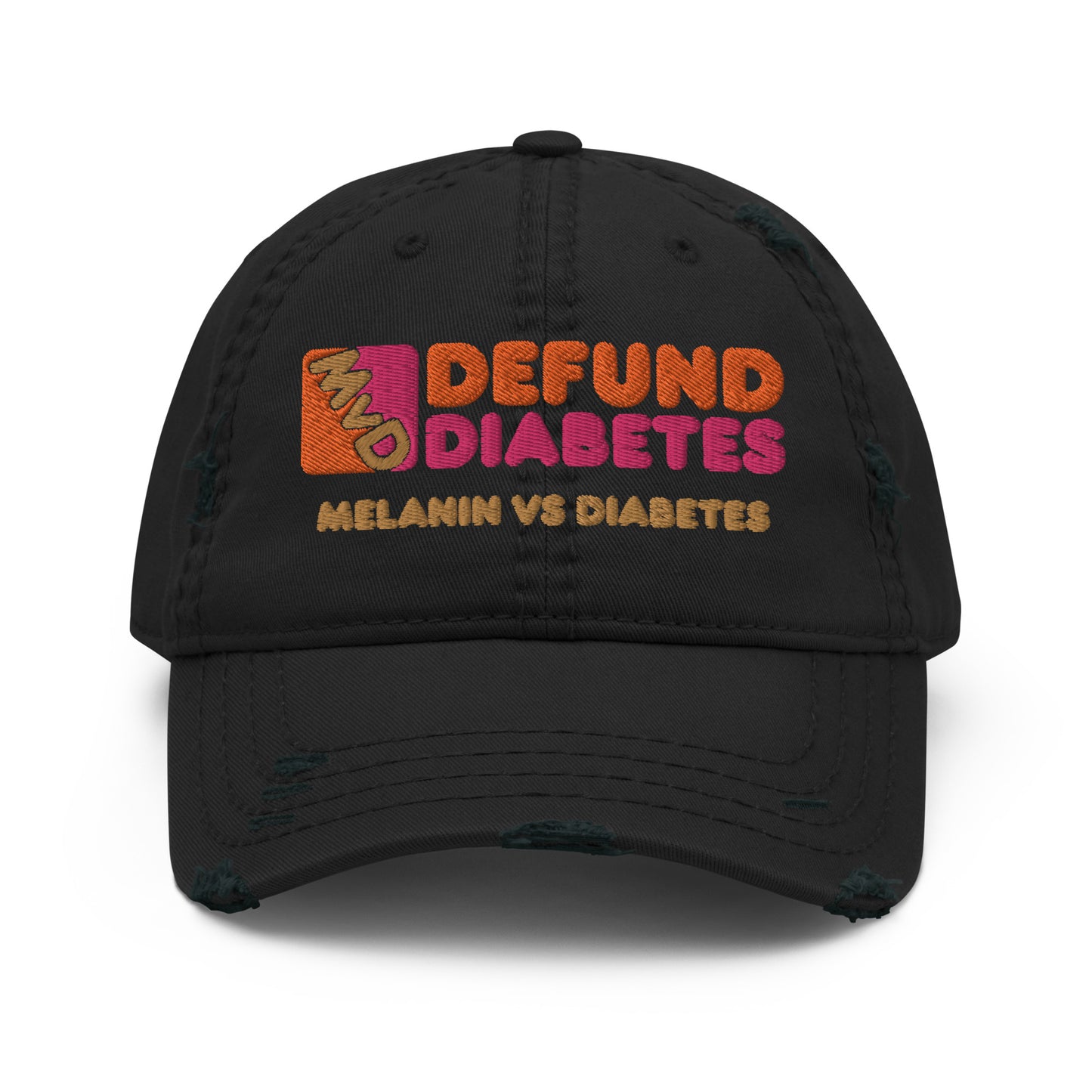 POLYIBIC Defund Diabetes Distressed Dad Hat