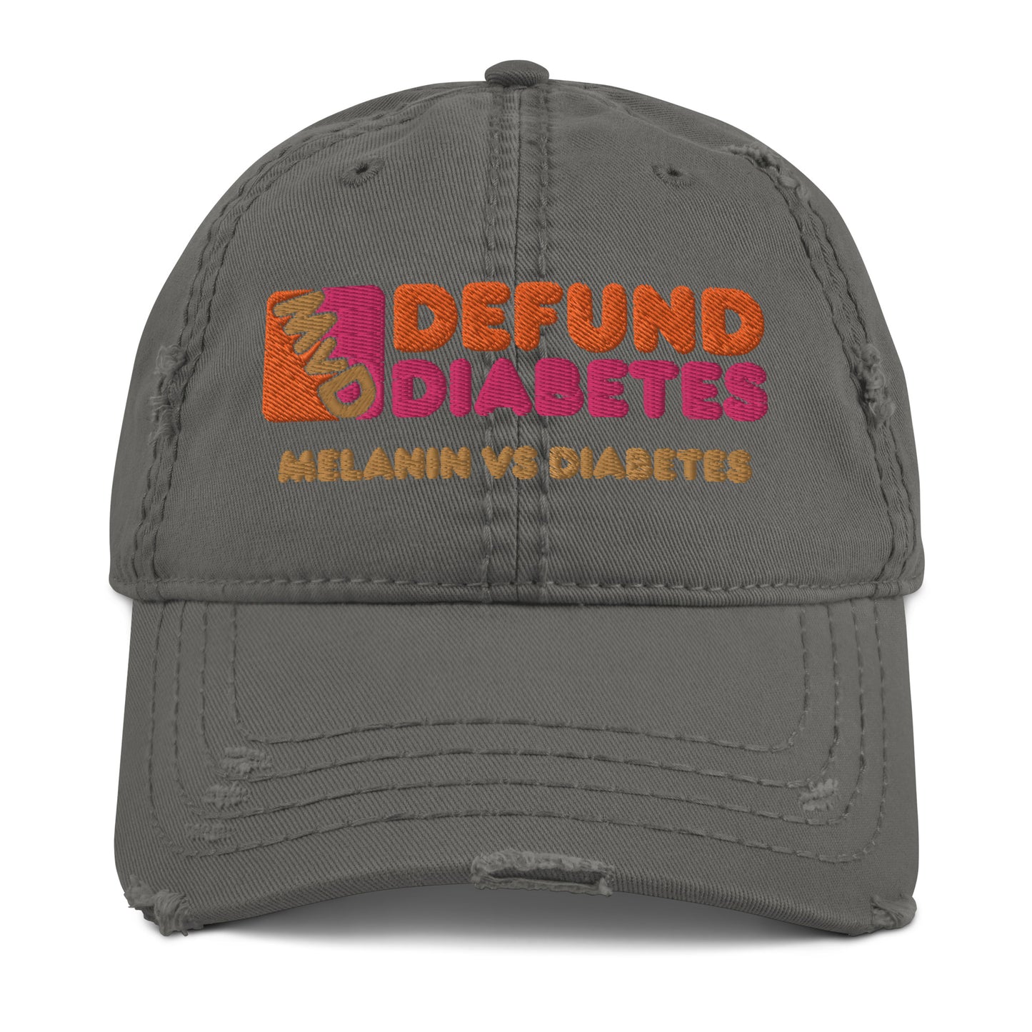 POLYIBIC Defund Diabetes Distressed Dad Hat