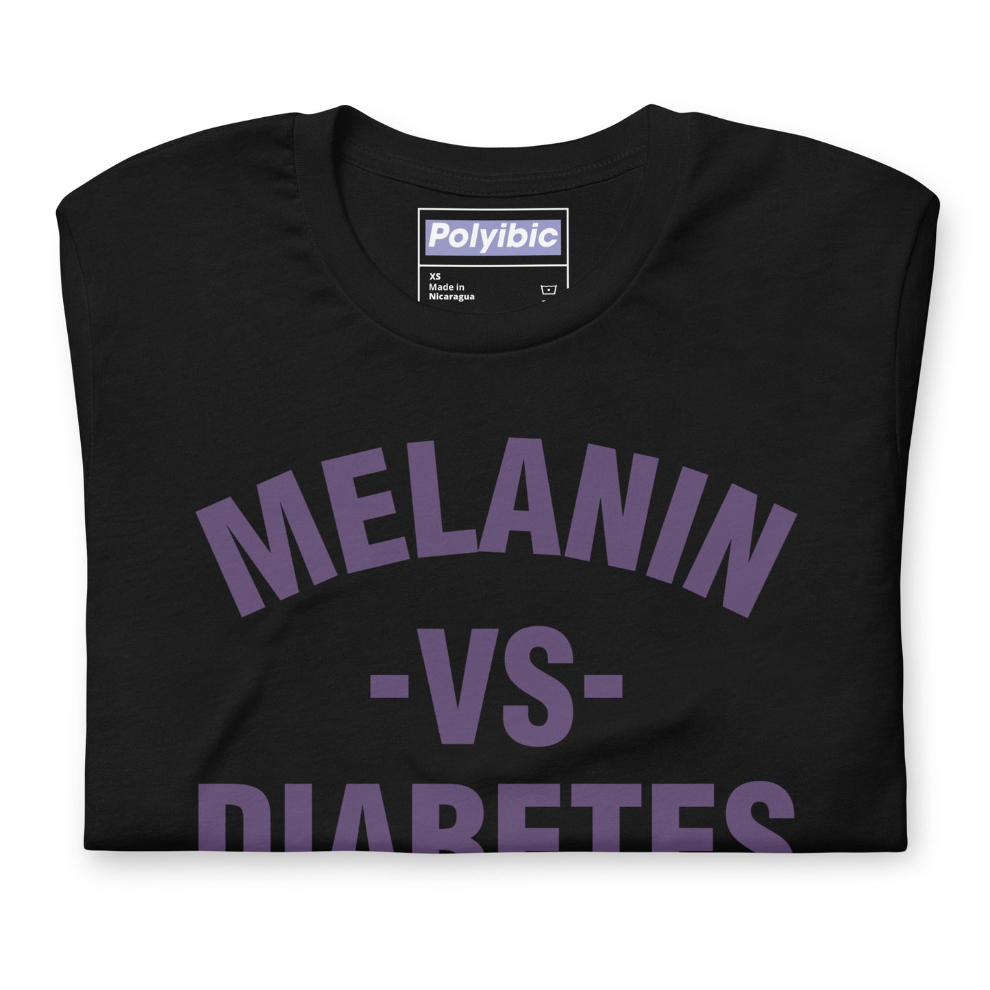 Polyibic Melanin vs Diabetes Unisex t-shirt