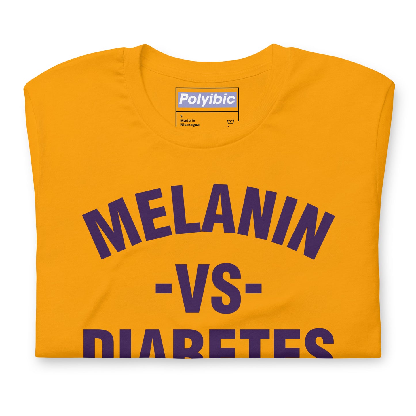 Polyibic Melanin vs Diabetes Unisex t-shirt