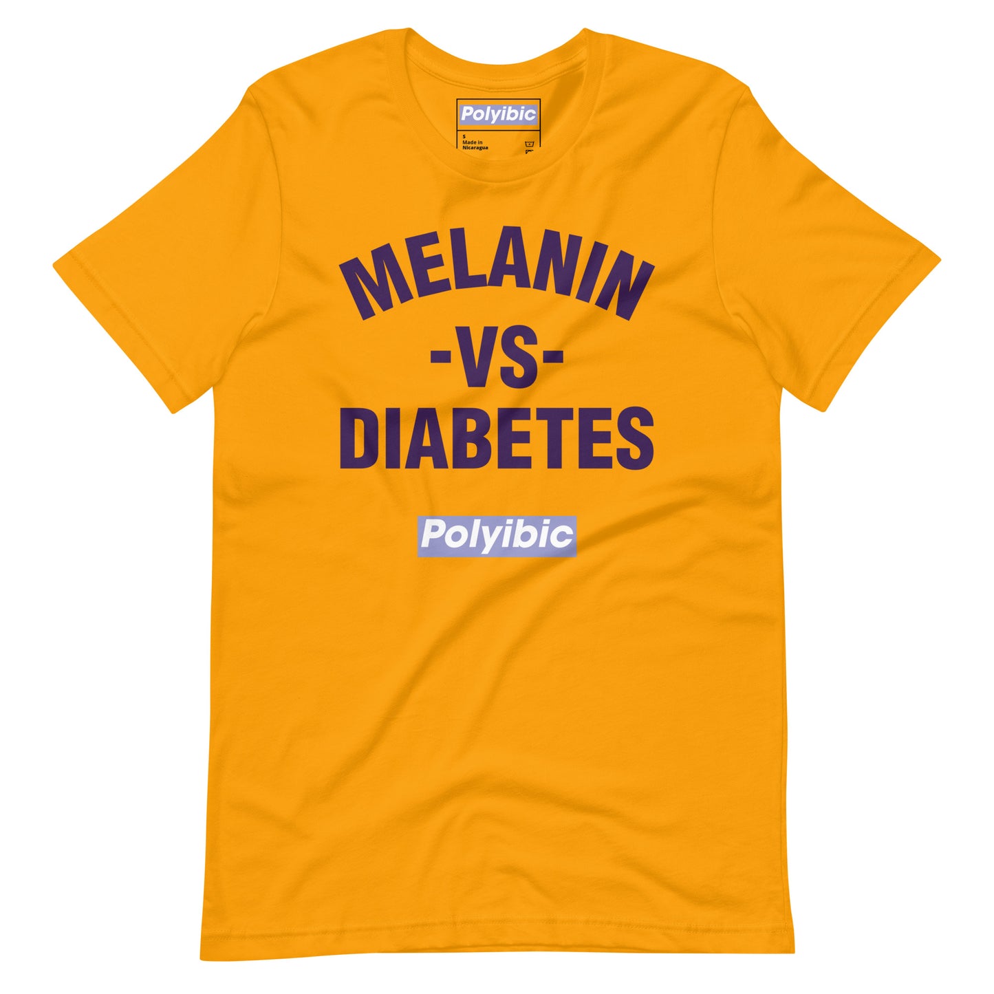 Polyibic Melanin vs Diabetes Unisex t-shirt