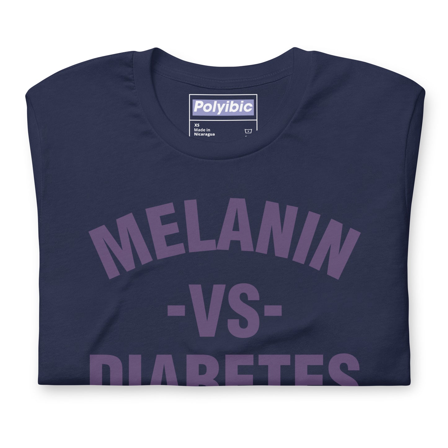 Polyibic Melanin vs Diabetes Unisex t-shirt