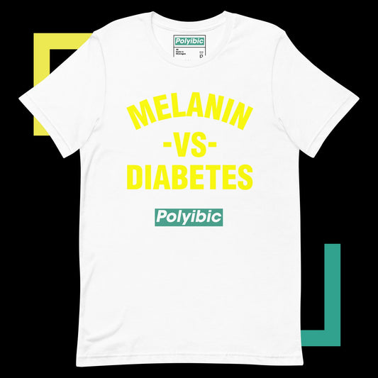 Polyibic Melanin vs Diabetes Unisex t-shirt