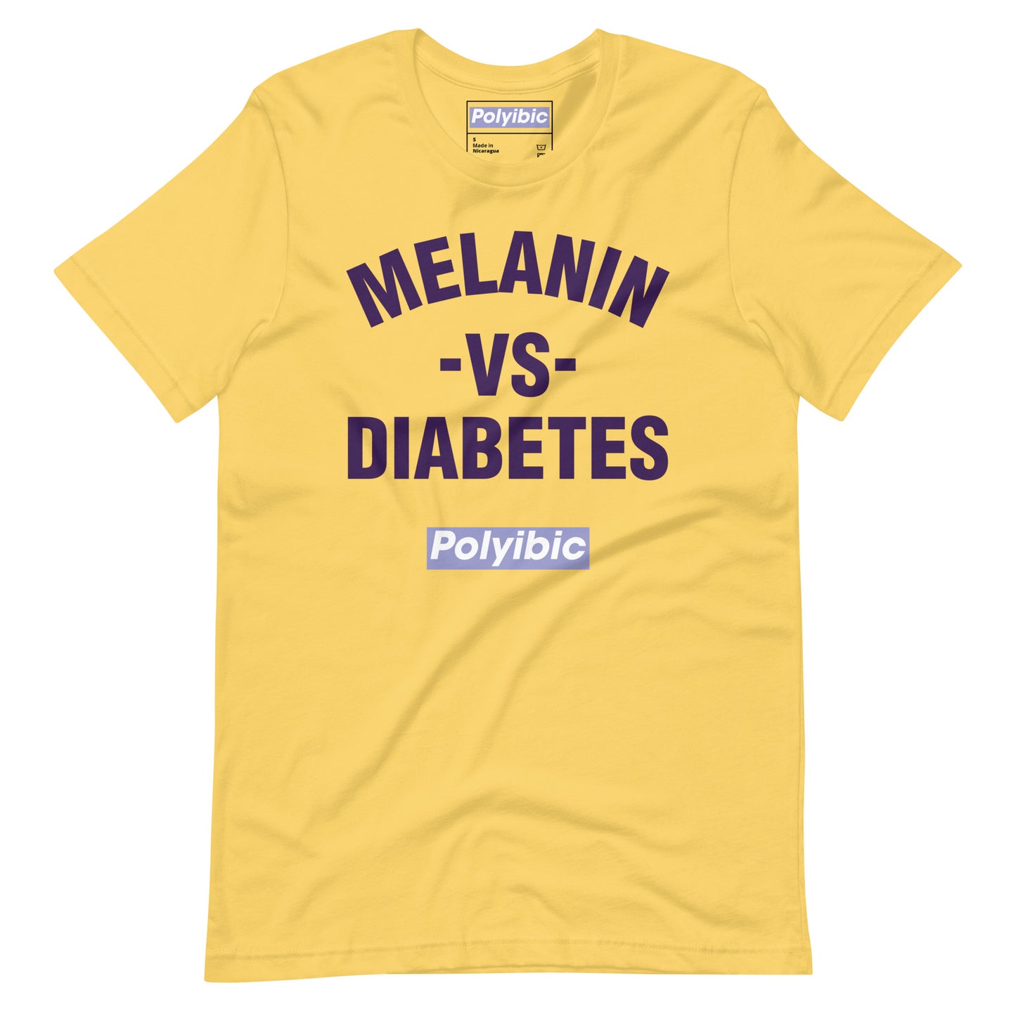 Polyibic Melanin vs Diabetes Unisex t-shirt