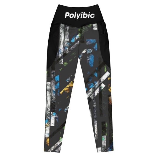 Polyibic Text Leggings with pockets