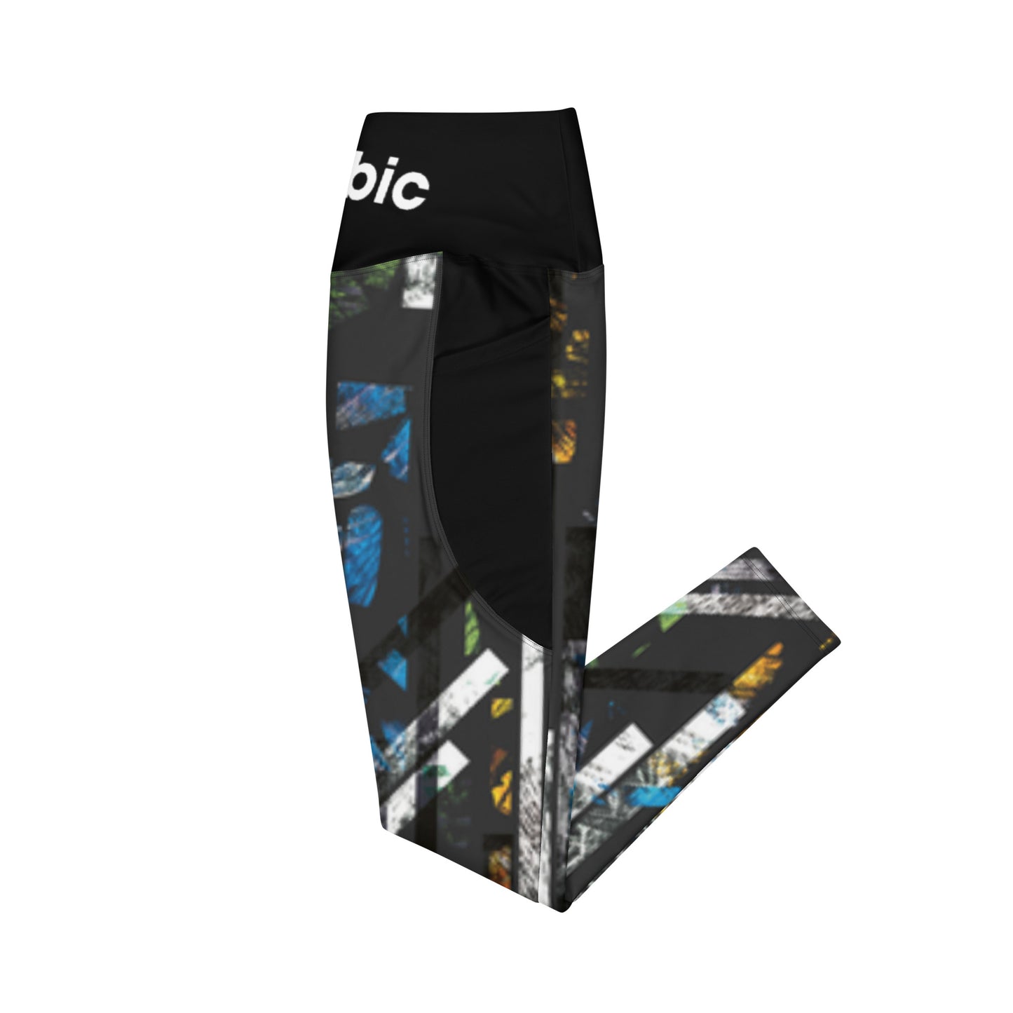 Polyibic Text Leggings with pockets