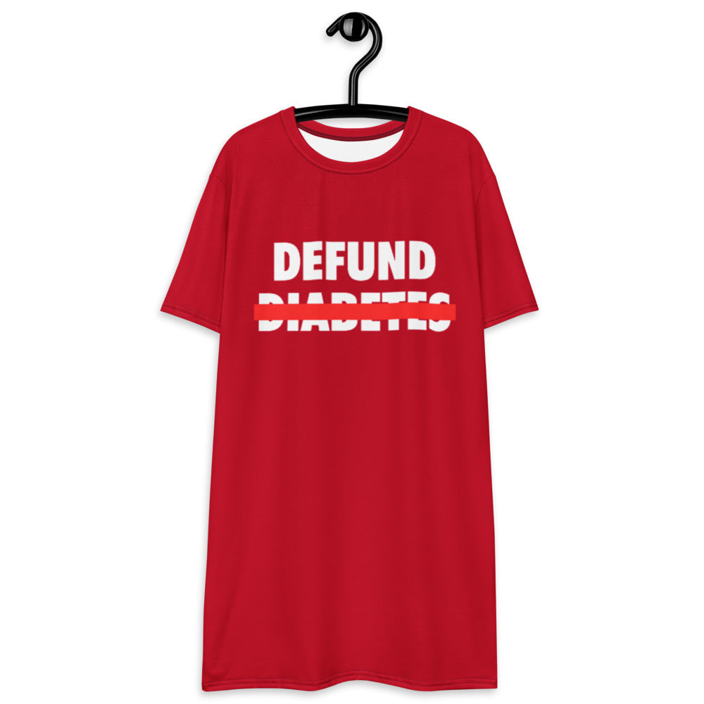 Polyibic Defund Diabetes T-shirt dress