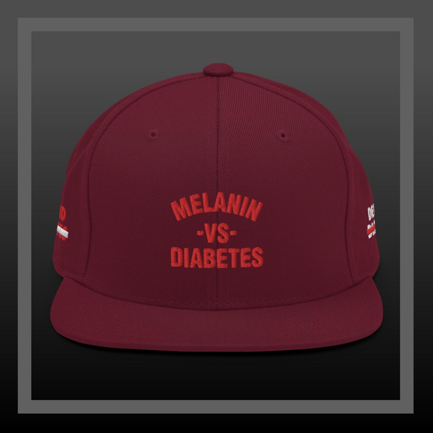 Polyibic Melanin vs Diabetes  / Defund Diabetes Snapback Hat