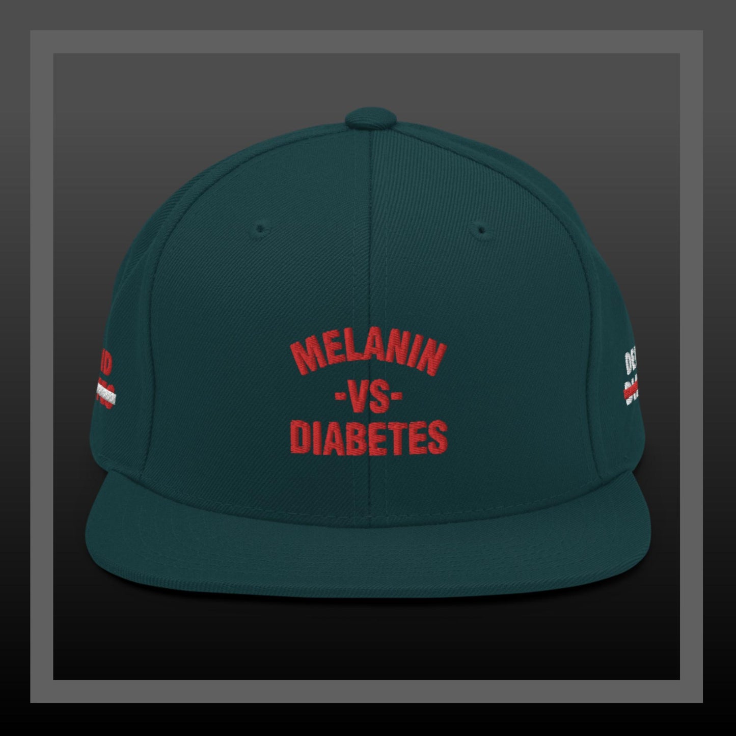 Polyibic Melanin vs Diabetes  / Defund Diabetes Snapback Hat