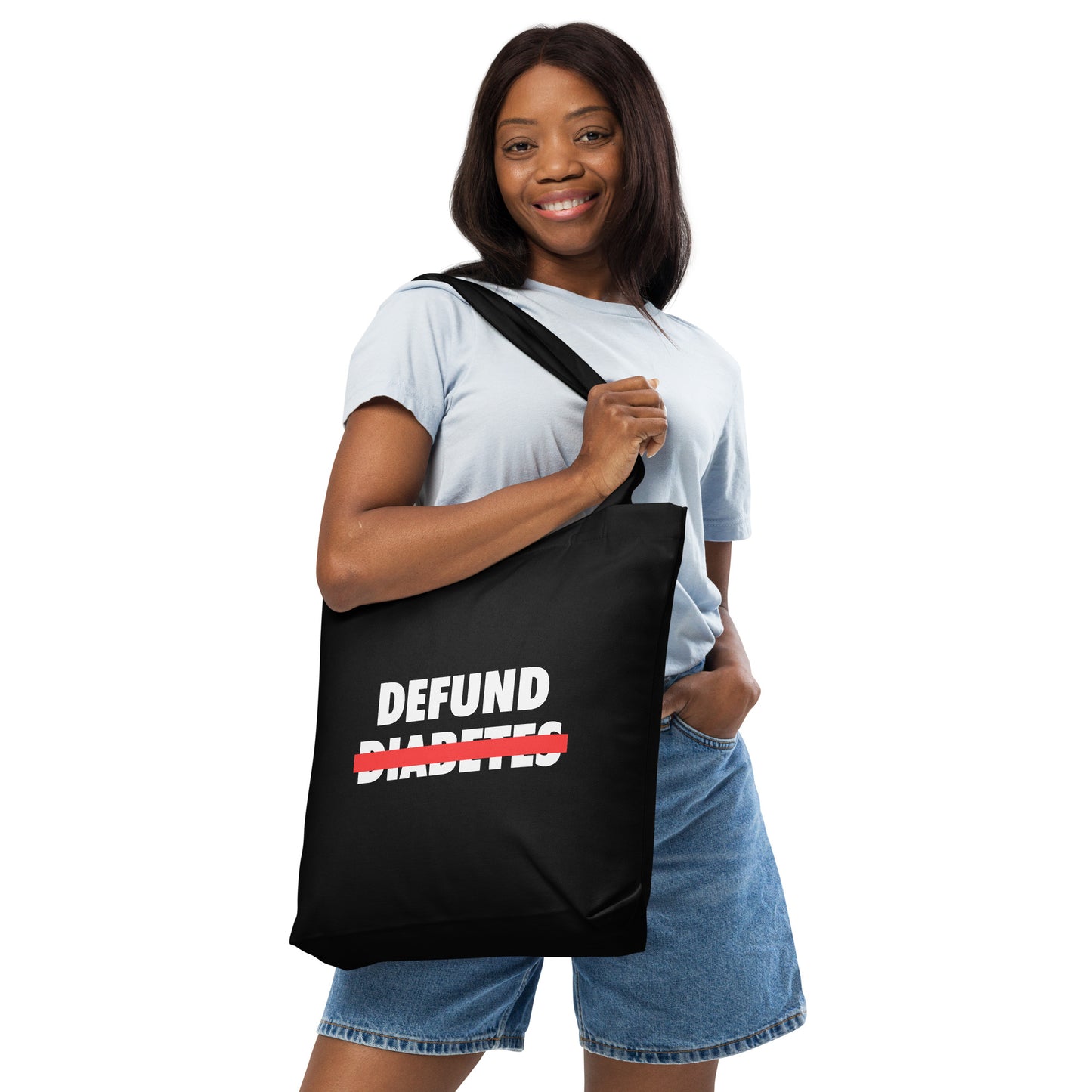 Polyibic Defund Diabetes Cotton tote bag