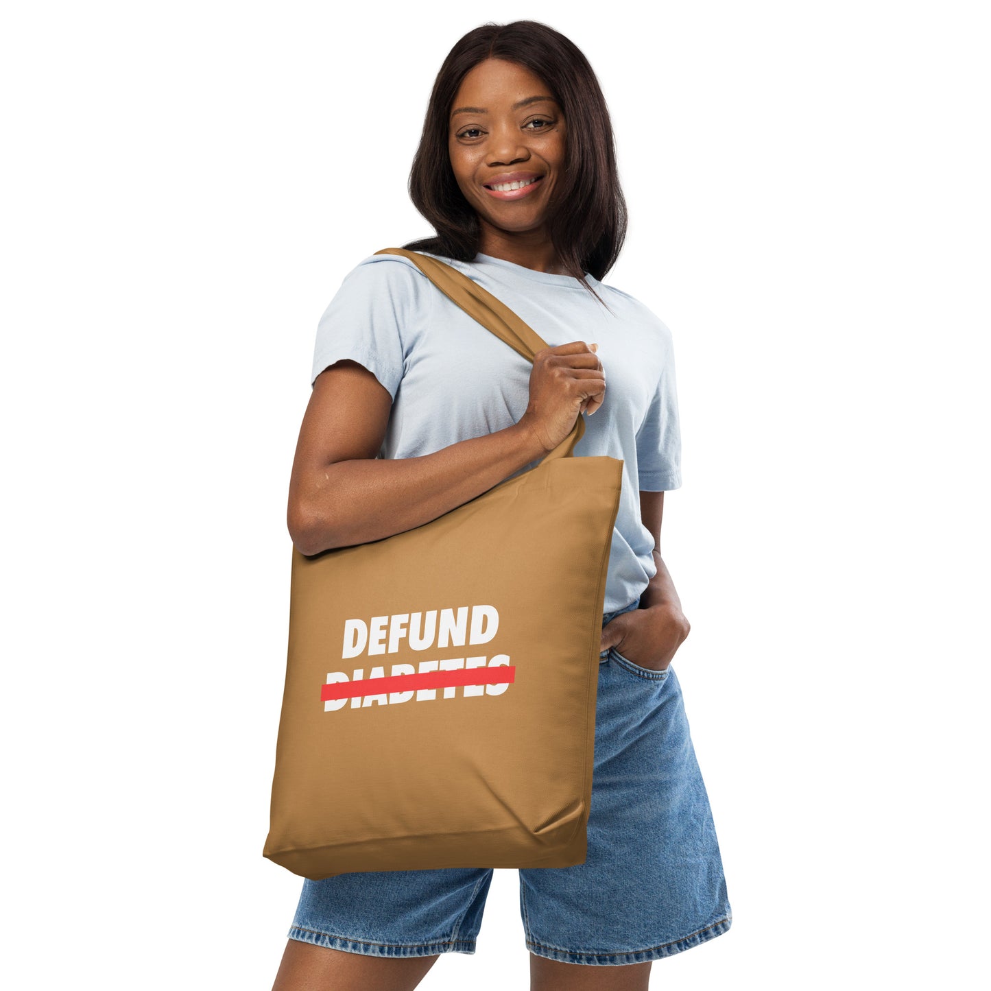 Polyibic Defund Diabetes Cotton tote bag