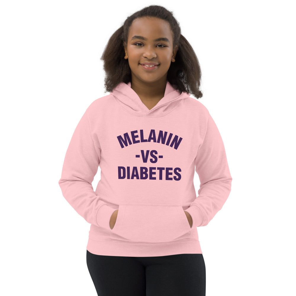 Polyibic Melanin vs Diabetes Kids Hoodie