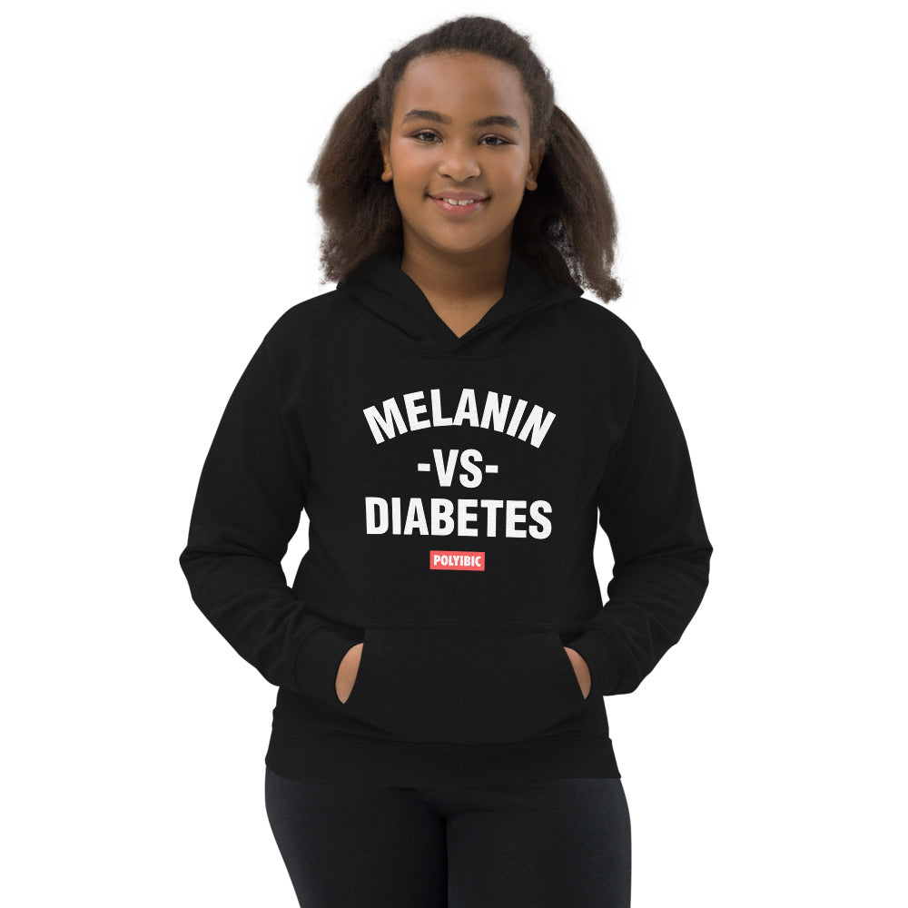 Polyibic Melanin vs Diabetes Kids Hoodie