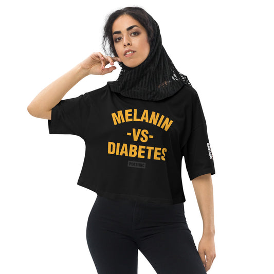 Polyibic Melanin vs Diabetes Loose drop shoulder crop top