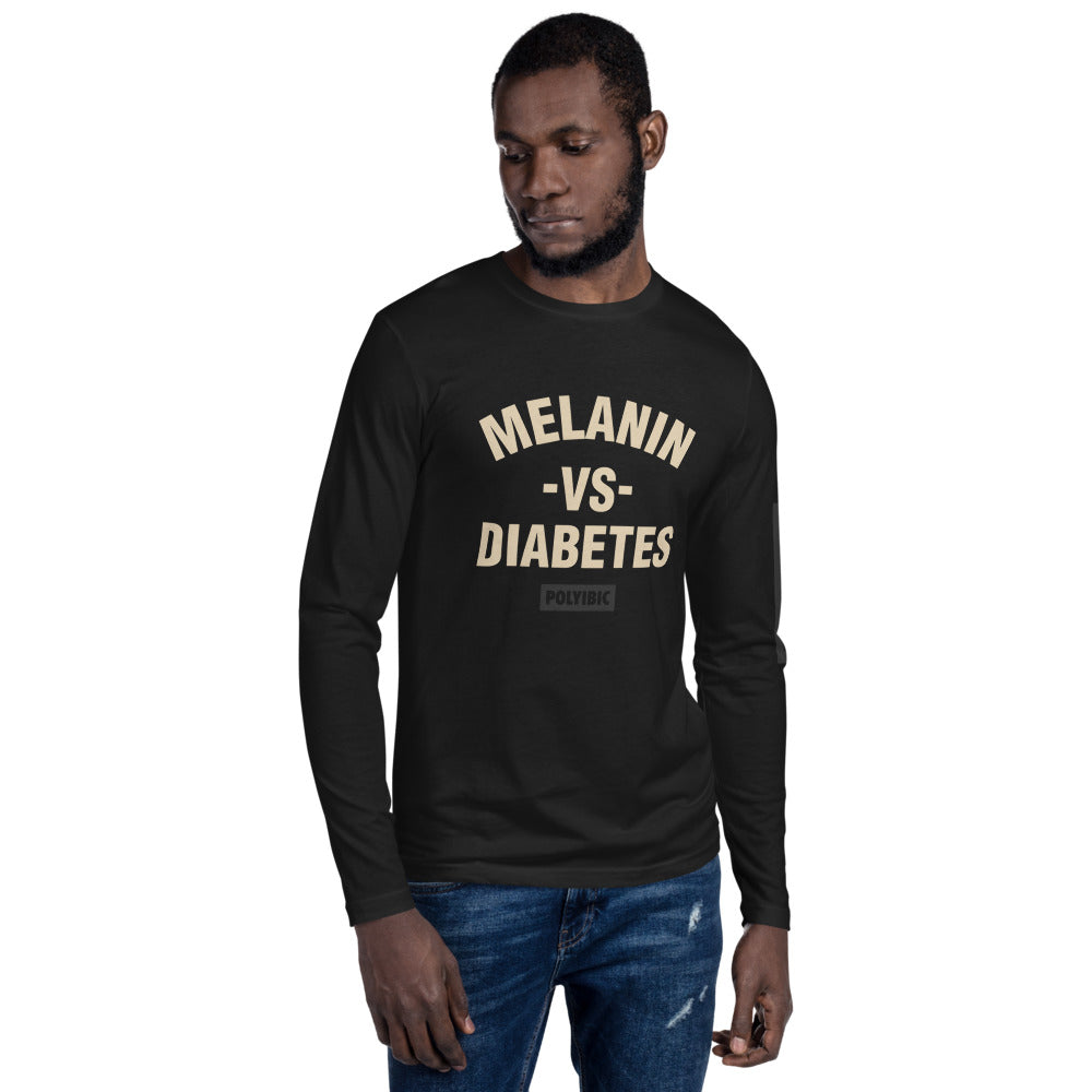 Polyibic Melanin vs Diabetes Long Sleeve Fitted Crew