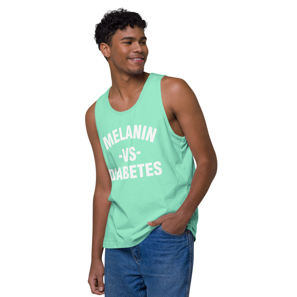 Polyibic Melanin vs Diabetes Men’s premium tank top