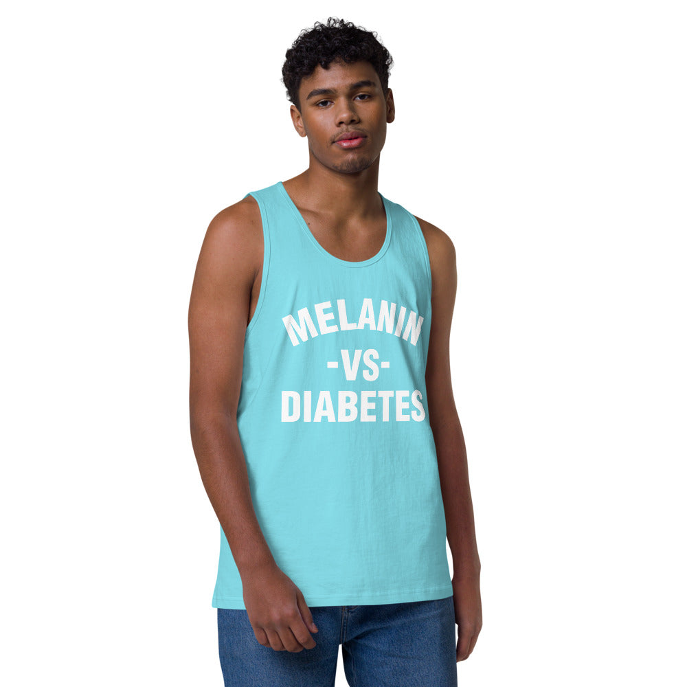 Polyibic Melanin vs Diabetes Men’s premium tank top