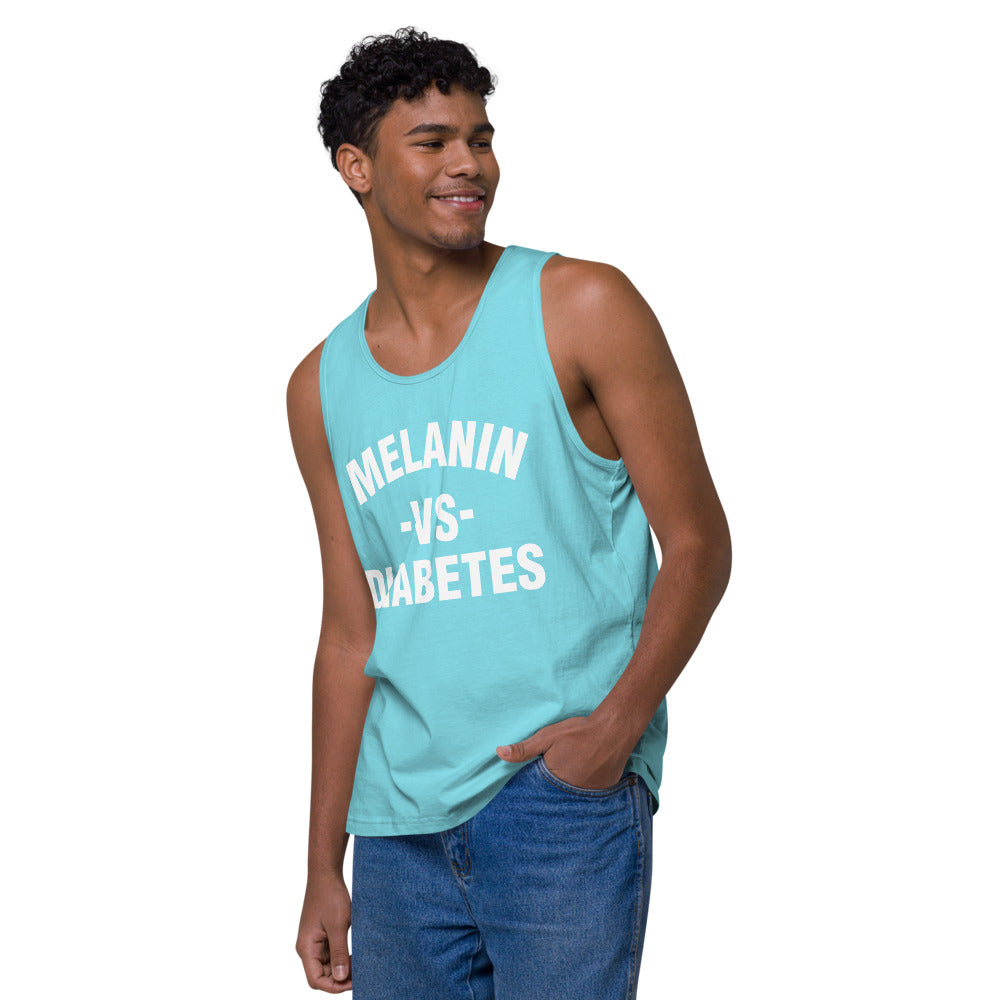 Polyibic Melanin vs Diabetes Men’s premium tank top