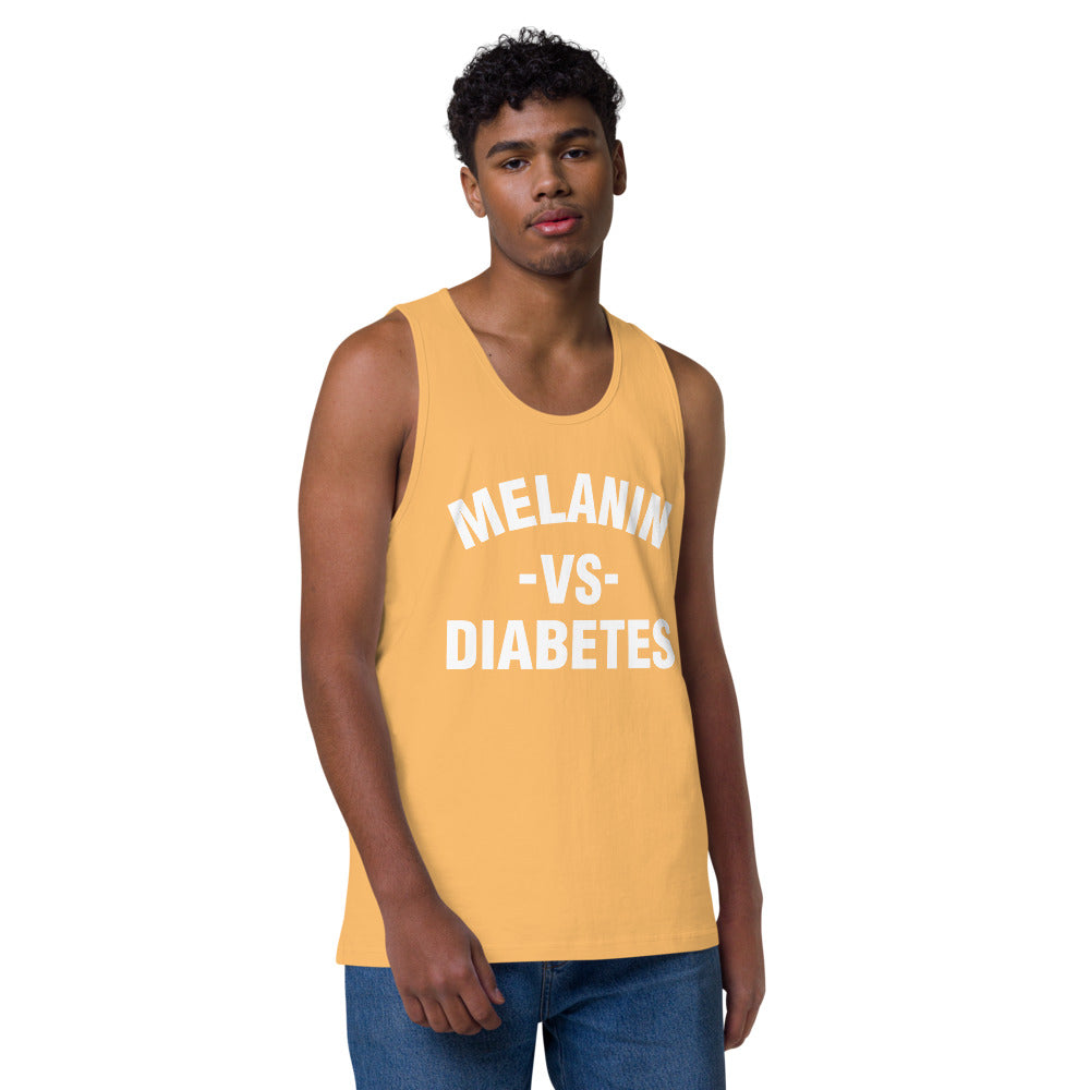 Polyibic Melanin vs Diabetes Men’s premium tank top