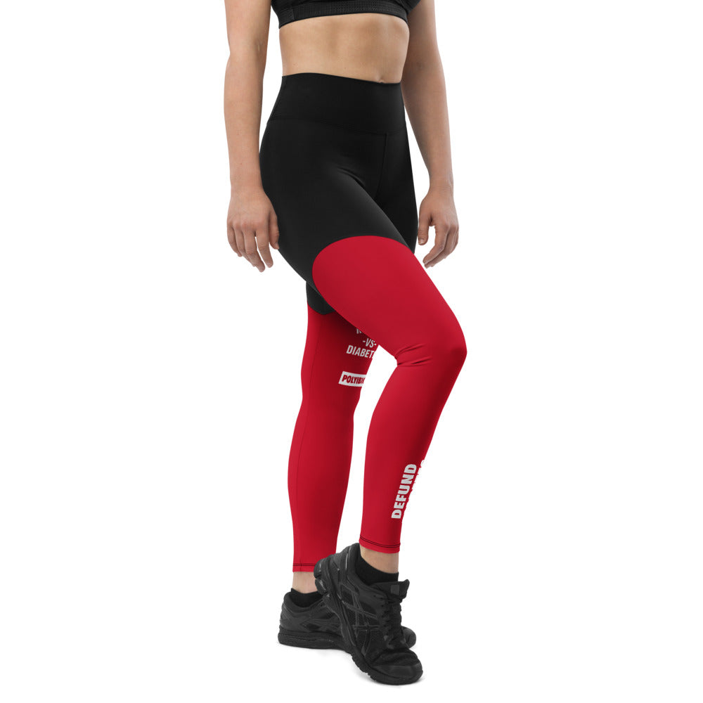 Polyibic Melanin vs Diabetes Sports Leggings