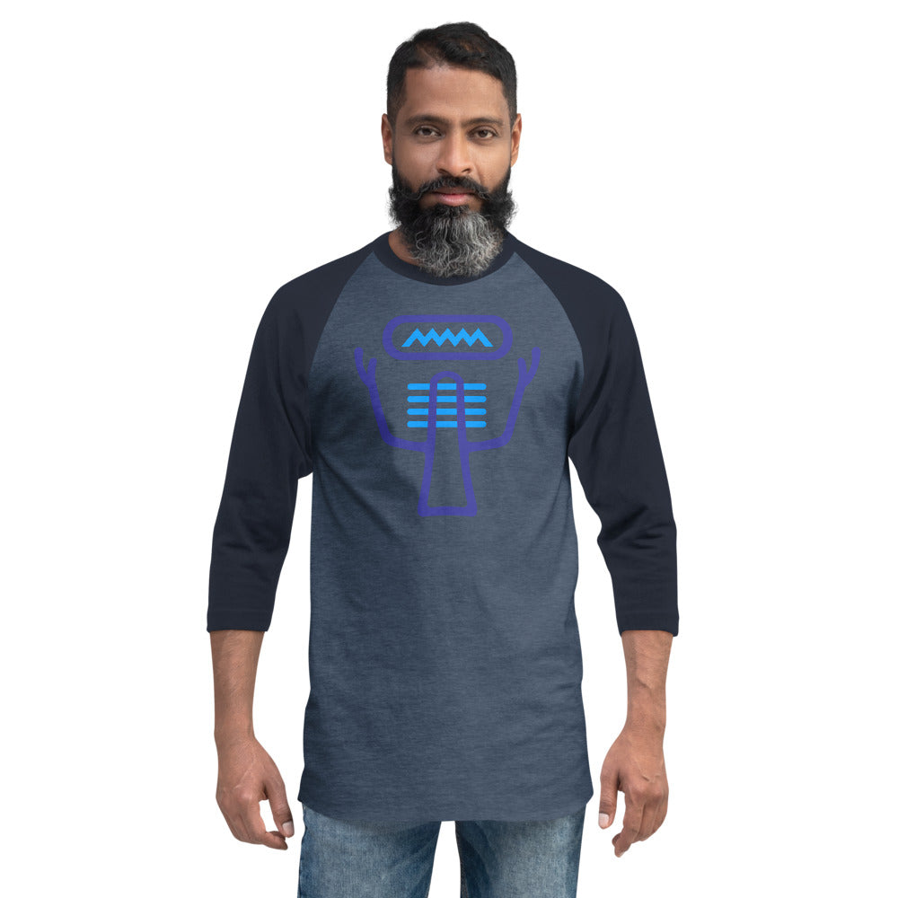 Polyibic Mitochondria 3/4 sleeve raglan shirt