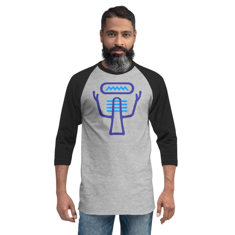 Polyibic Mitochondria 3/4 sleeve raglan shirt