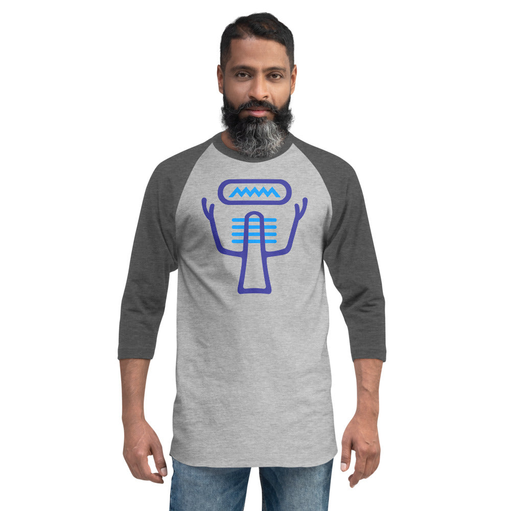 Polyibic Mitochondria 3/4 sleeve raglan shirt