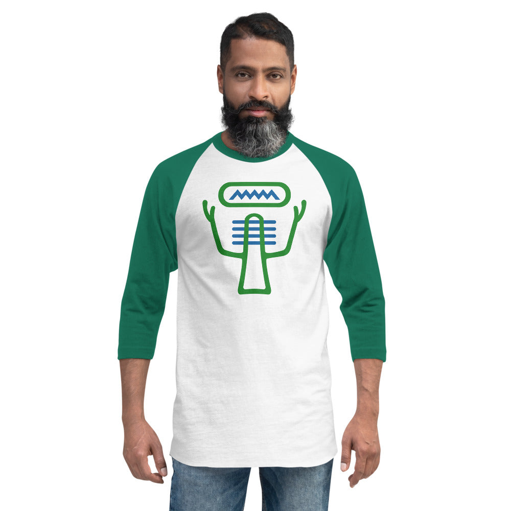 Polyibic Mitochondria 3/4 sleeve raglan shirt