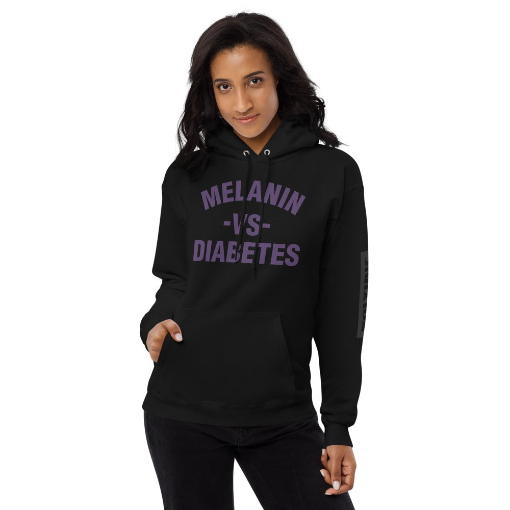 Polyibic Melanin vs Diabetes  fleece hoodie