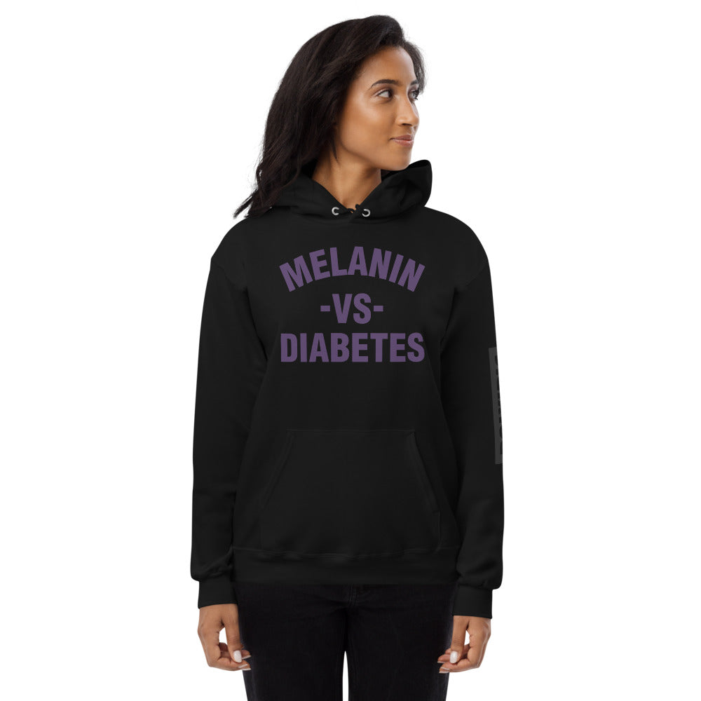 Polyibic Melanin vs Diabetes  fleece hoodie