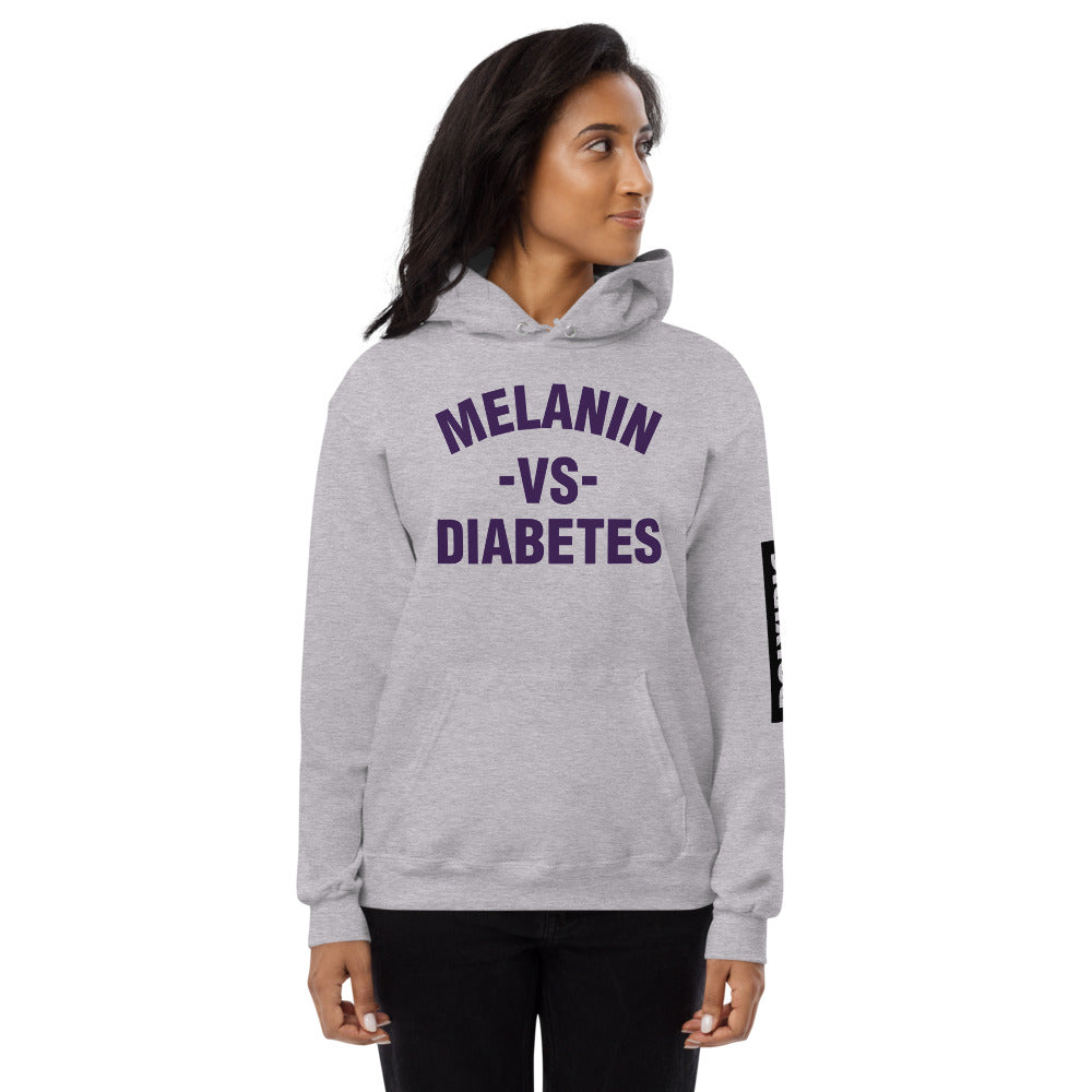 Polyibic Melanin vs Diabetes  fleece hoodie