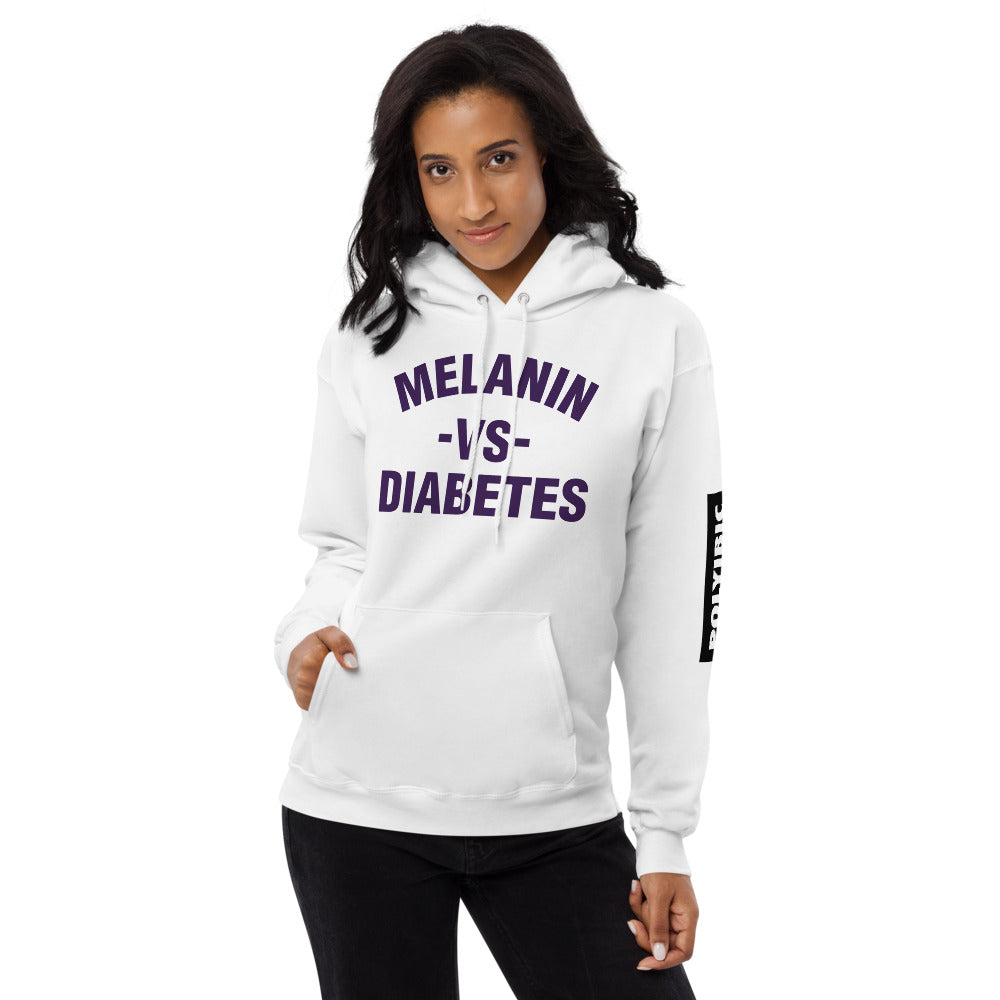 Polyibic Melanin vs Diabetes  fleece hoodie