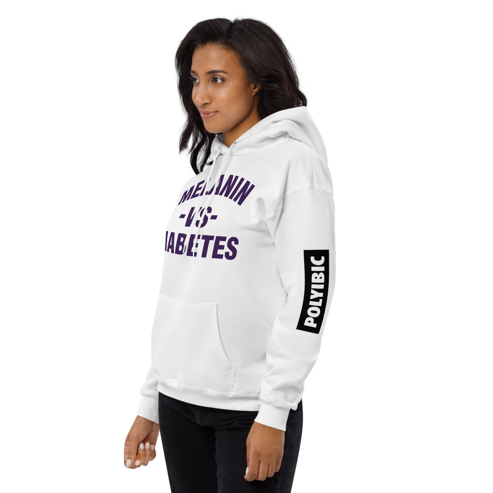 Polyibic Melanin vs Diabetes  fleece hoodie