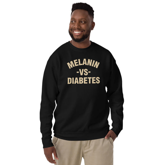 Polyibic Melanin vs Diabetes Unisex Premium Sweatshirt