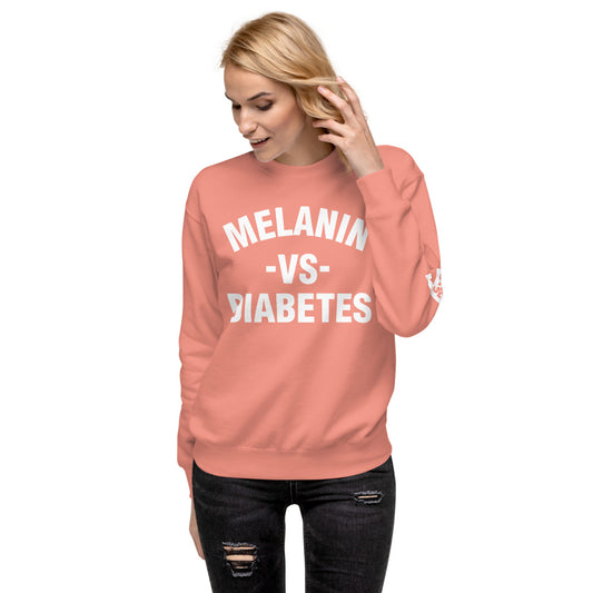 polyibic Melanin vs Diabetes Unisex Premium Sweatshirt