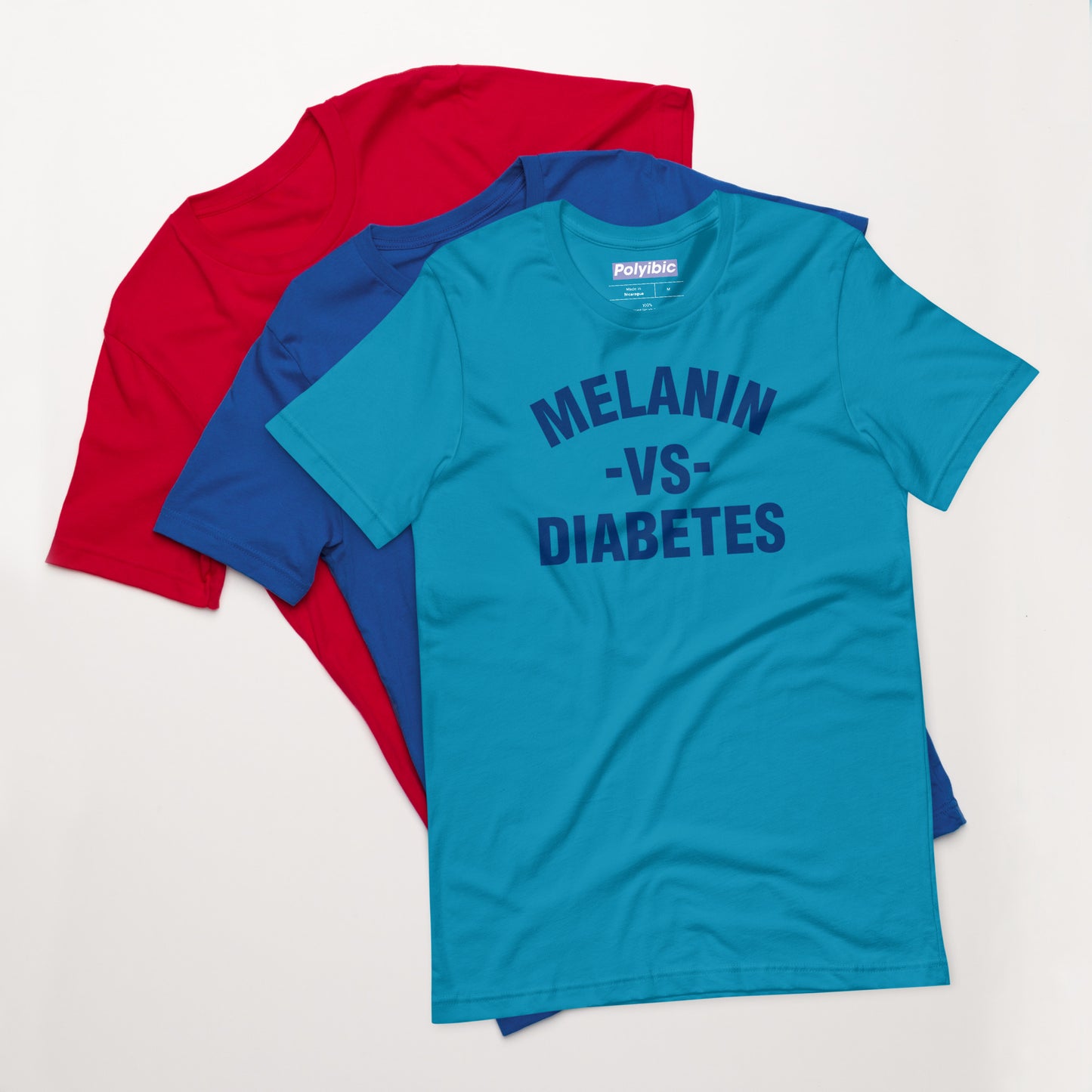 Polyibic Melanin vs Diabetes Unisex t-shirt