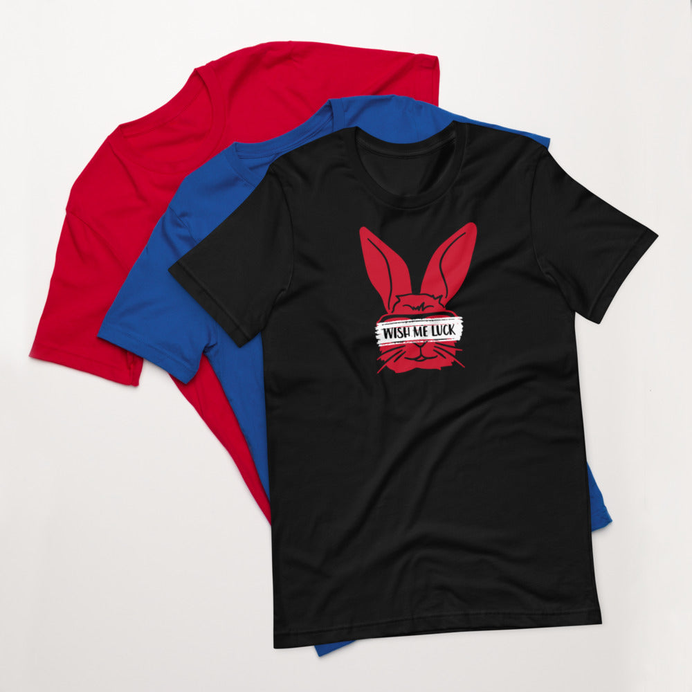 Polyibic Rabbit Wish Me Luck Short-Sleeve  T-Shirt