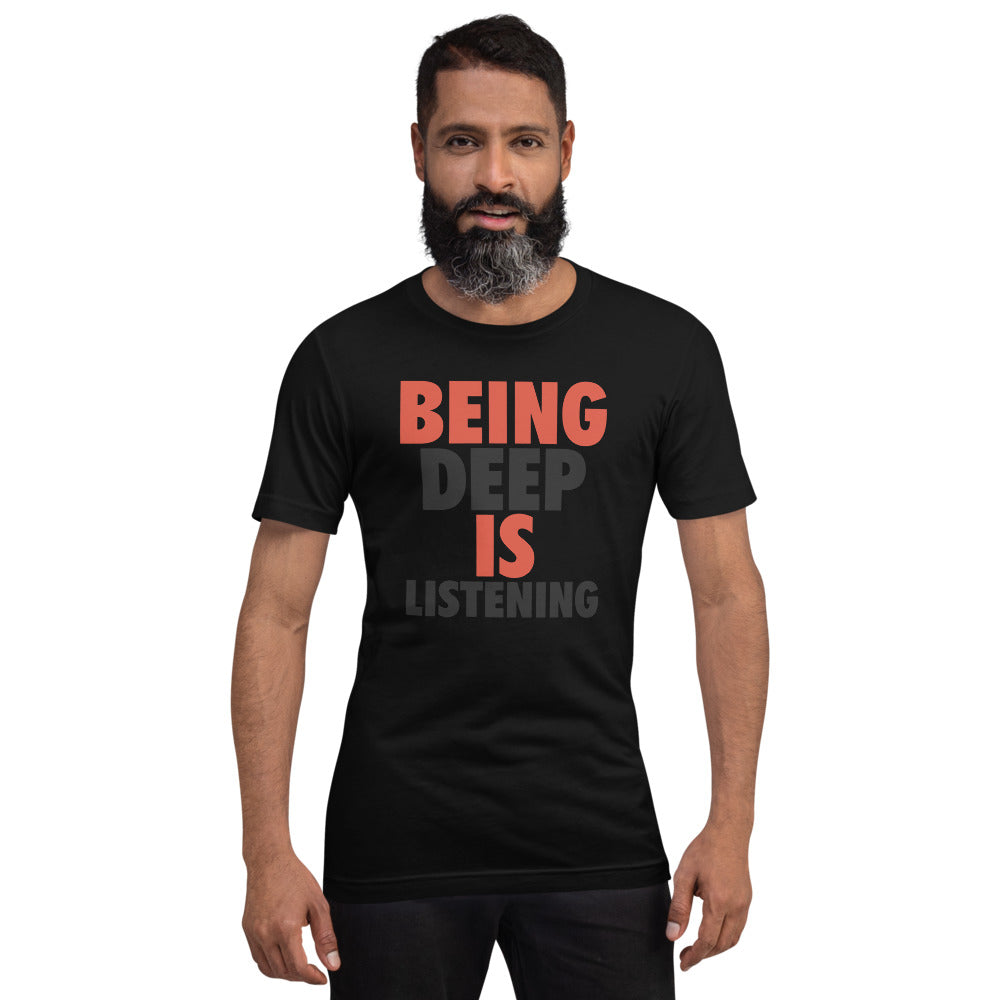 Polyibic Being Deep Is Listening Short-sleeve  t-shirt