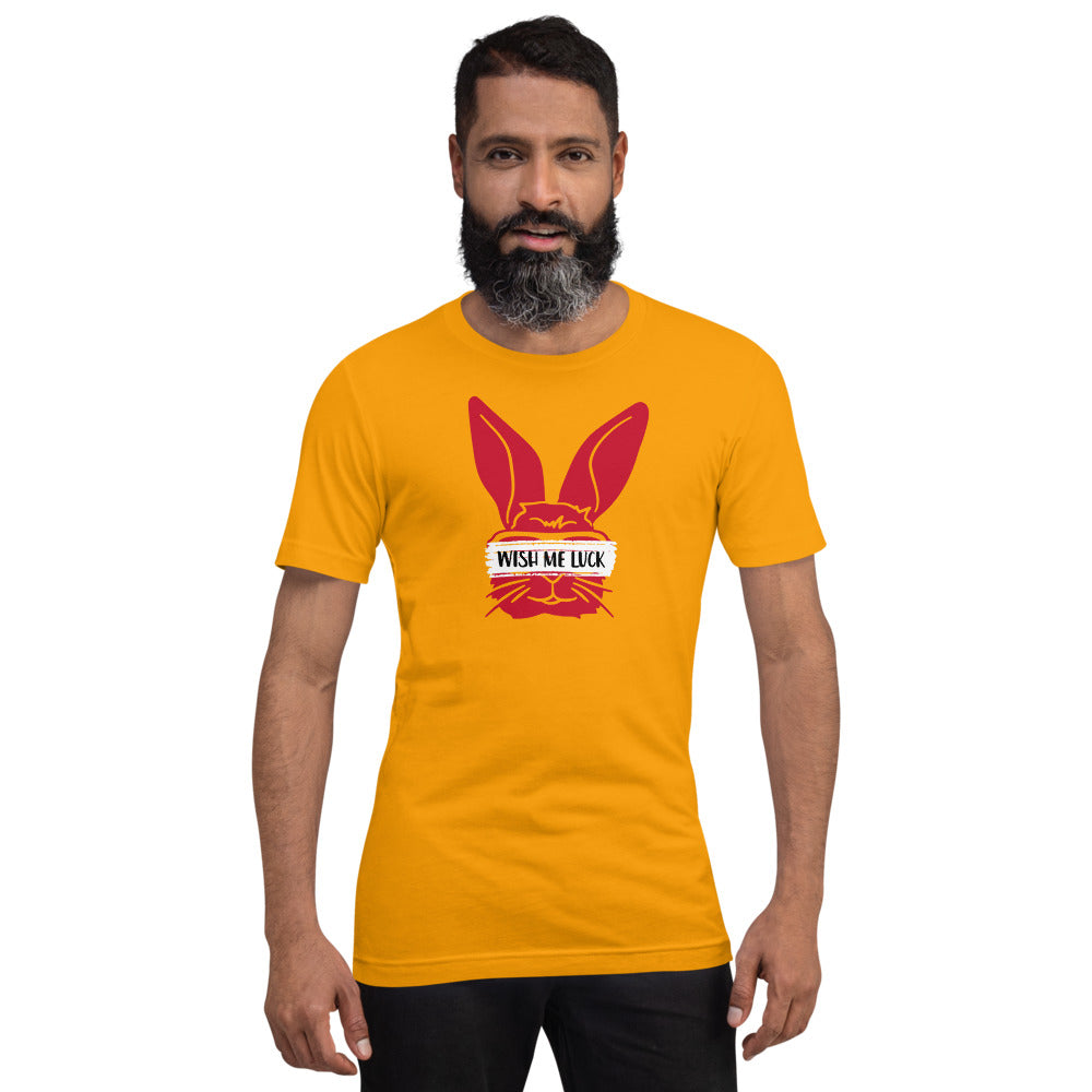 Polyibic Rabbit Wish Me Luck Short-Sleeve  T-Shirt