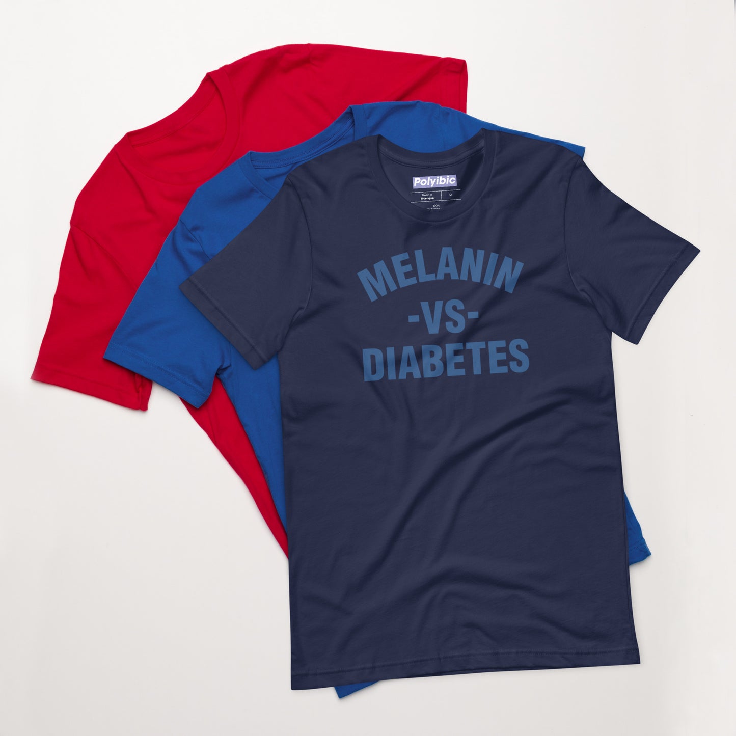 Polyibic Melanin vs Diabetes Unisex t-shirt