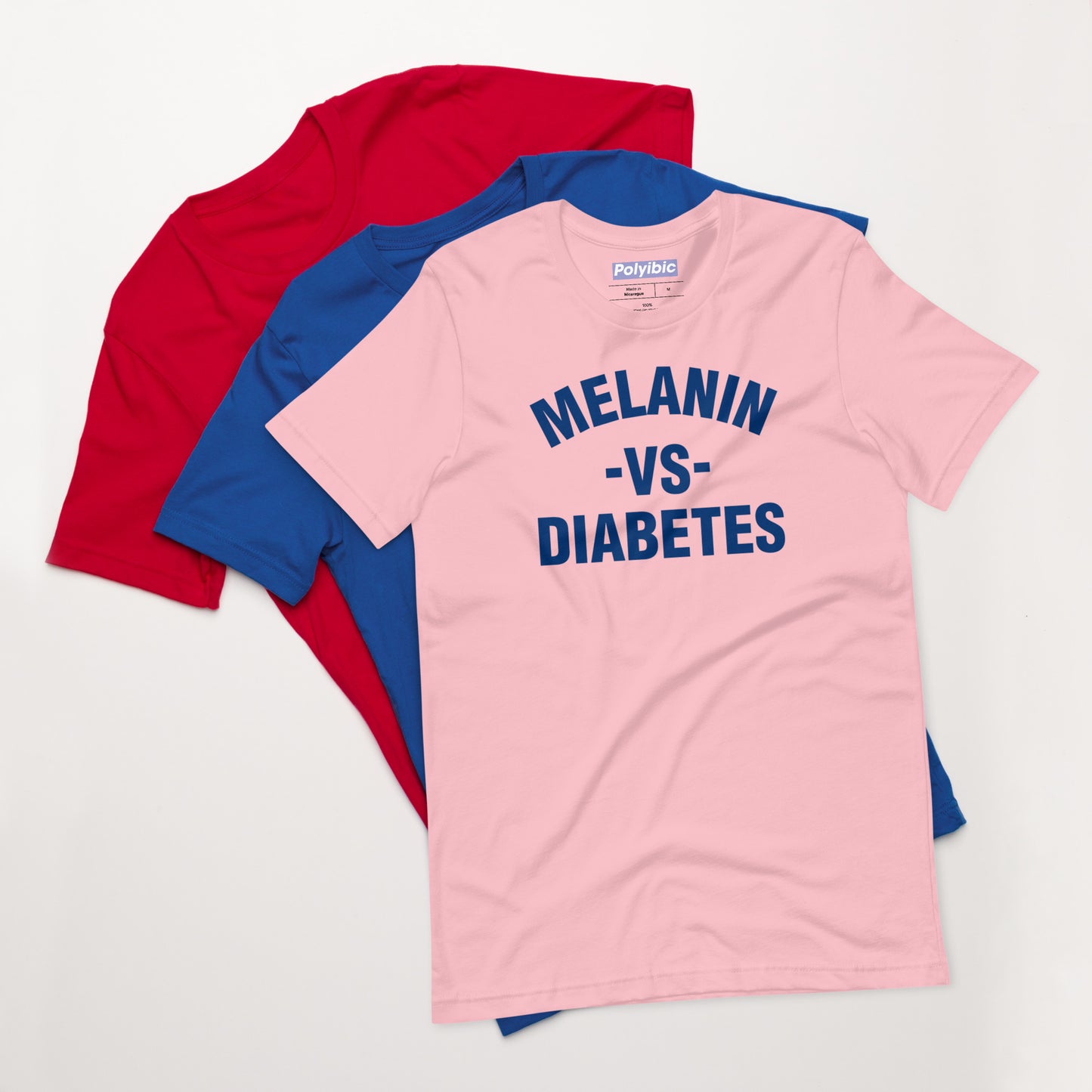 Polyibic Melanin vs Diabetes Unisex t-shirt