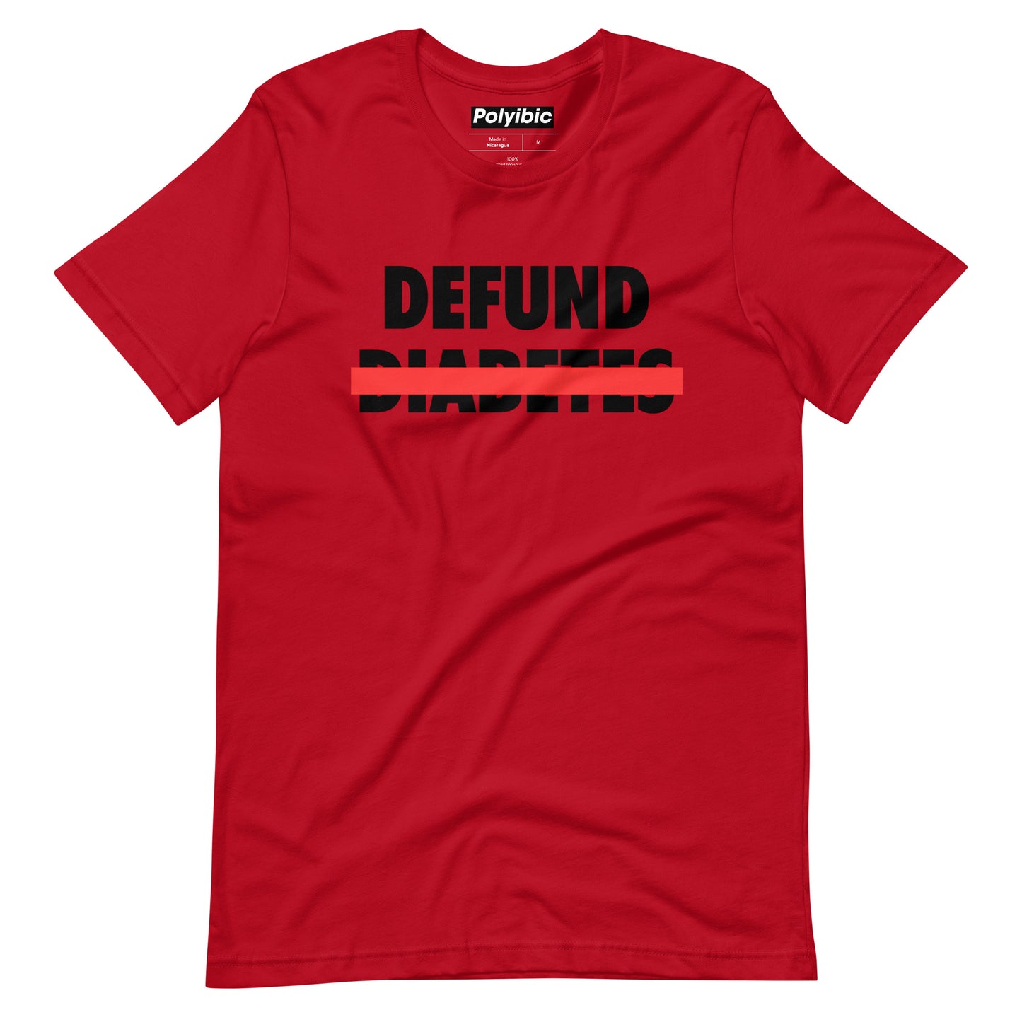 Polyibic Defund Diabetes Unisex t-shirt