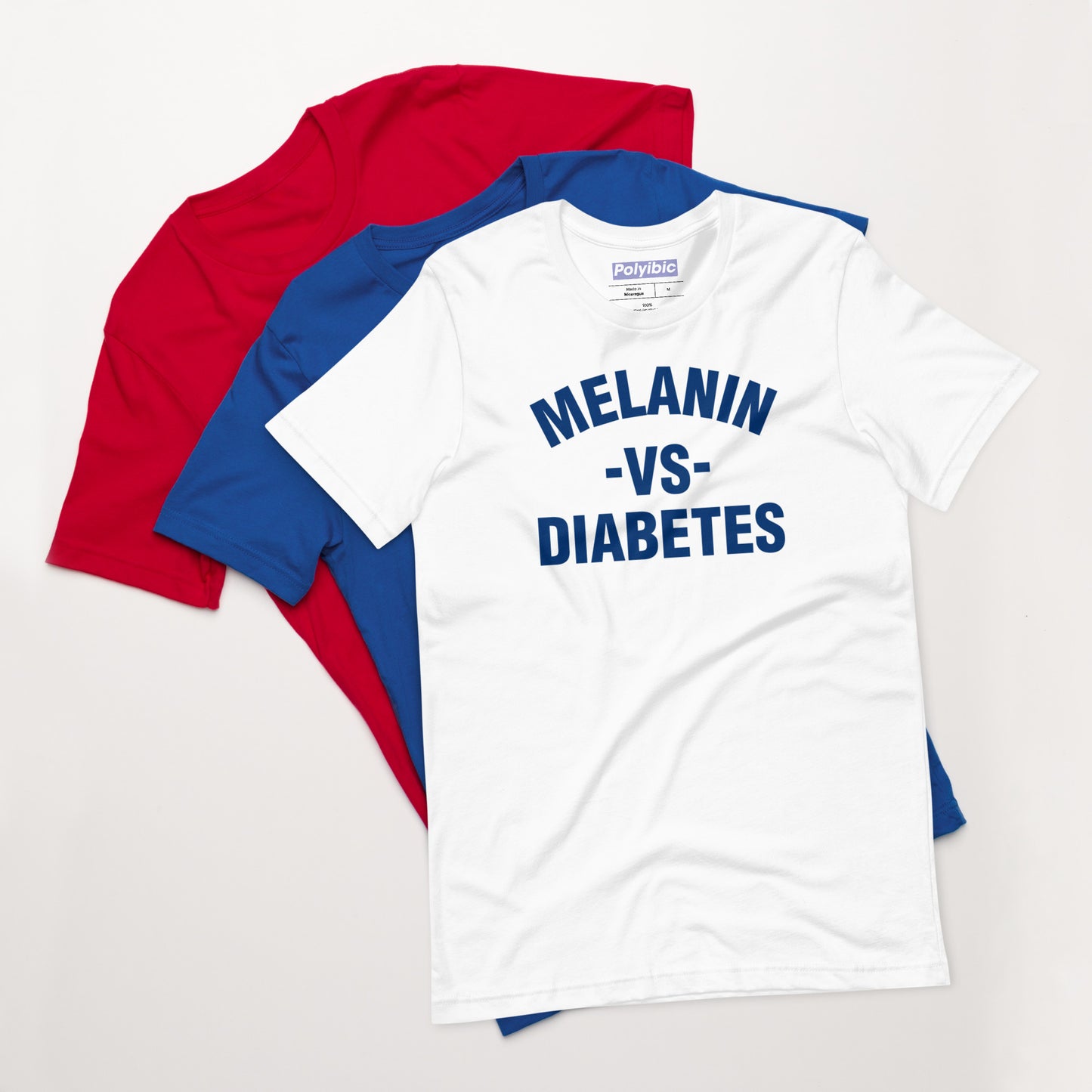 Polyibic Melanin vs Diabetes Unisex t-shirt