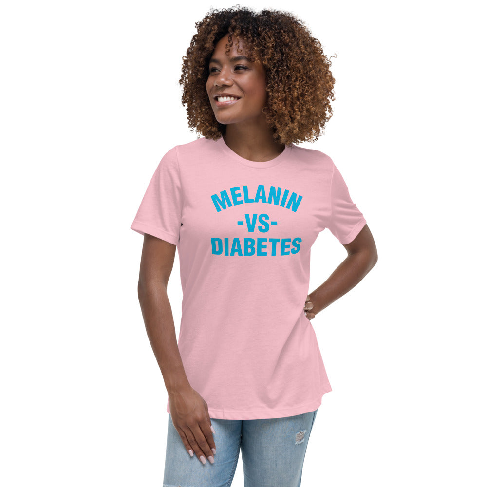 Polyibic Melanin vs  Diabetes Women's Relaxed T-Shirt