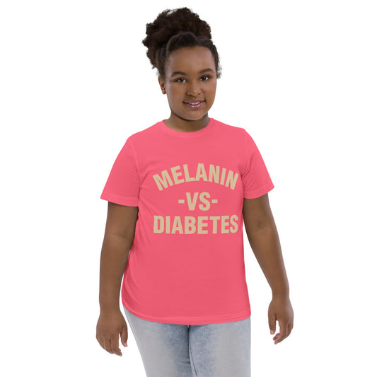 Polyibic girls Melanin vs Diabetes Youth jersey t-shirt