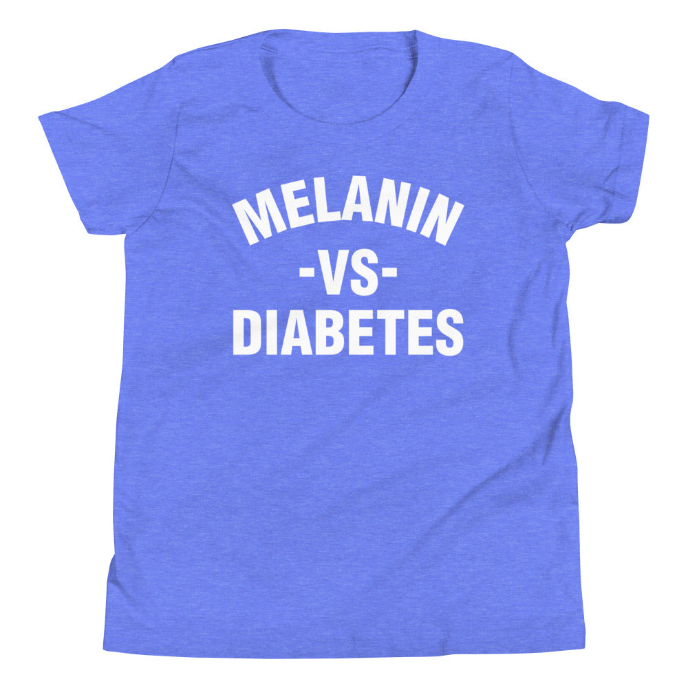 Polyibic Melanin vs Diabetes Youth Short Sleeve T-Shirt